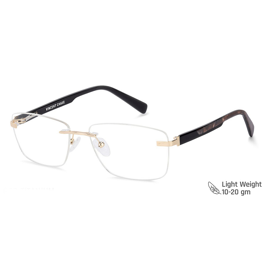 Lenskart Air Online Light Brown Rimless Square right side