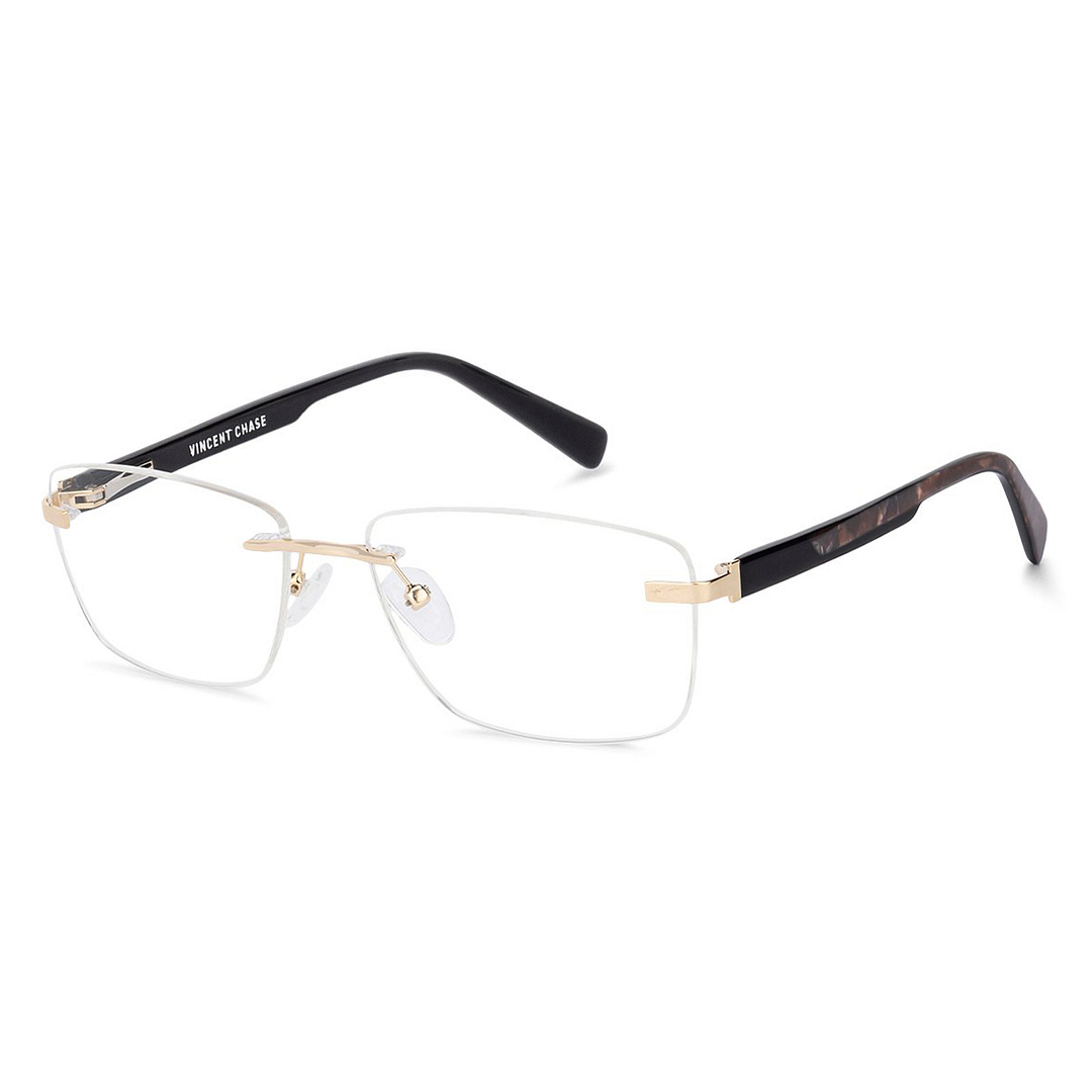Lenskart Air Online Light Brown Rimless Square left side