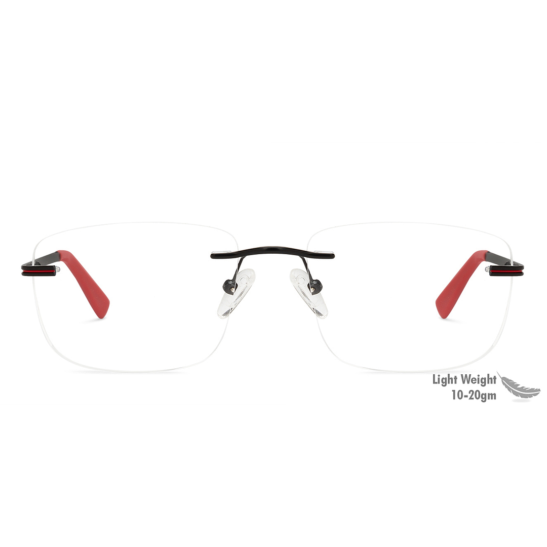 Vincent Chase Online Black Rimless Square left side