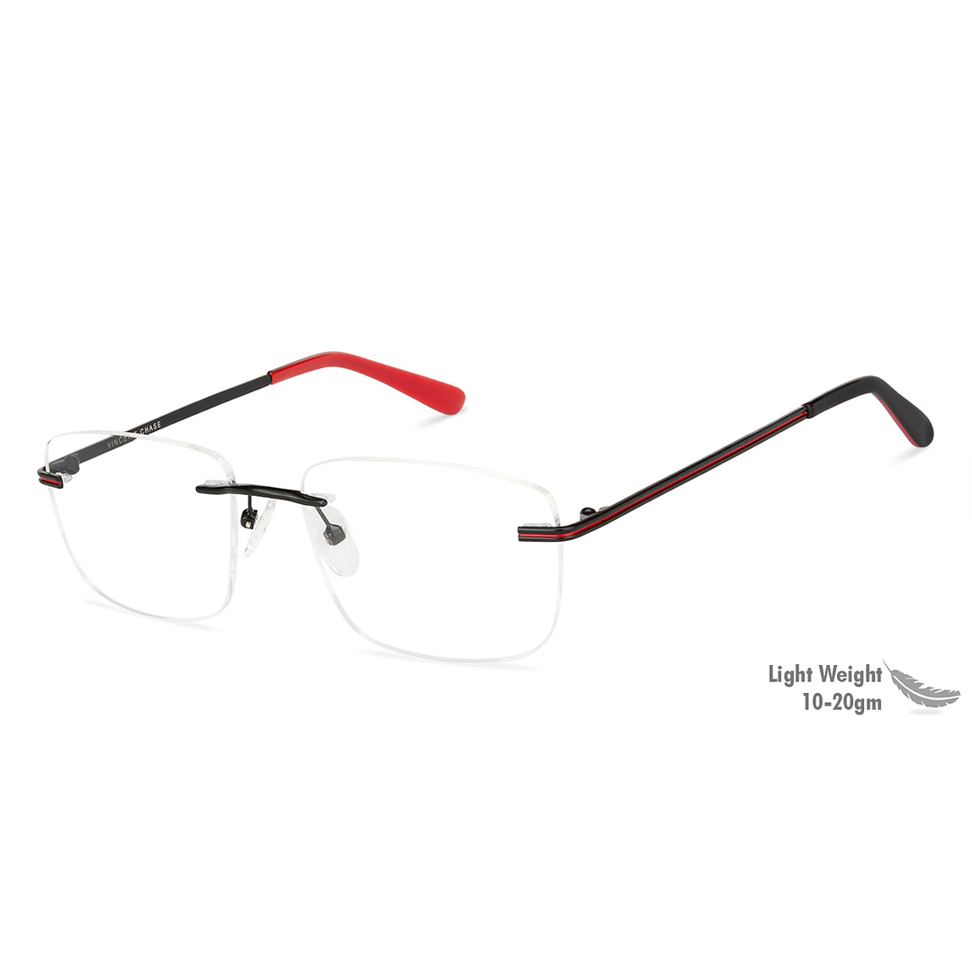 Vincent Chase Online Black Rimless Square right side
