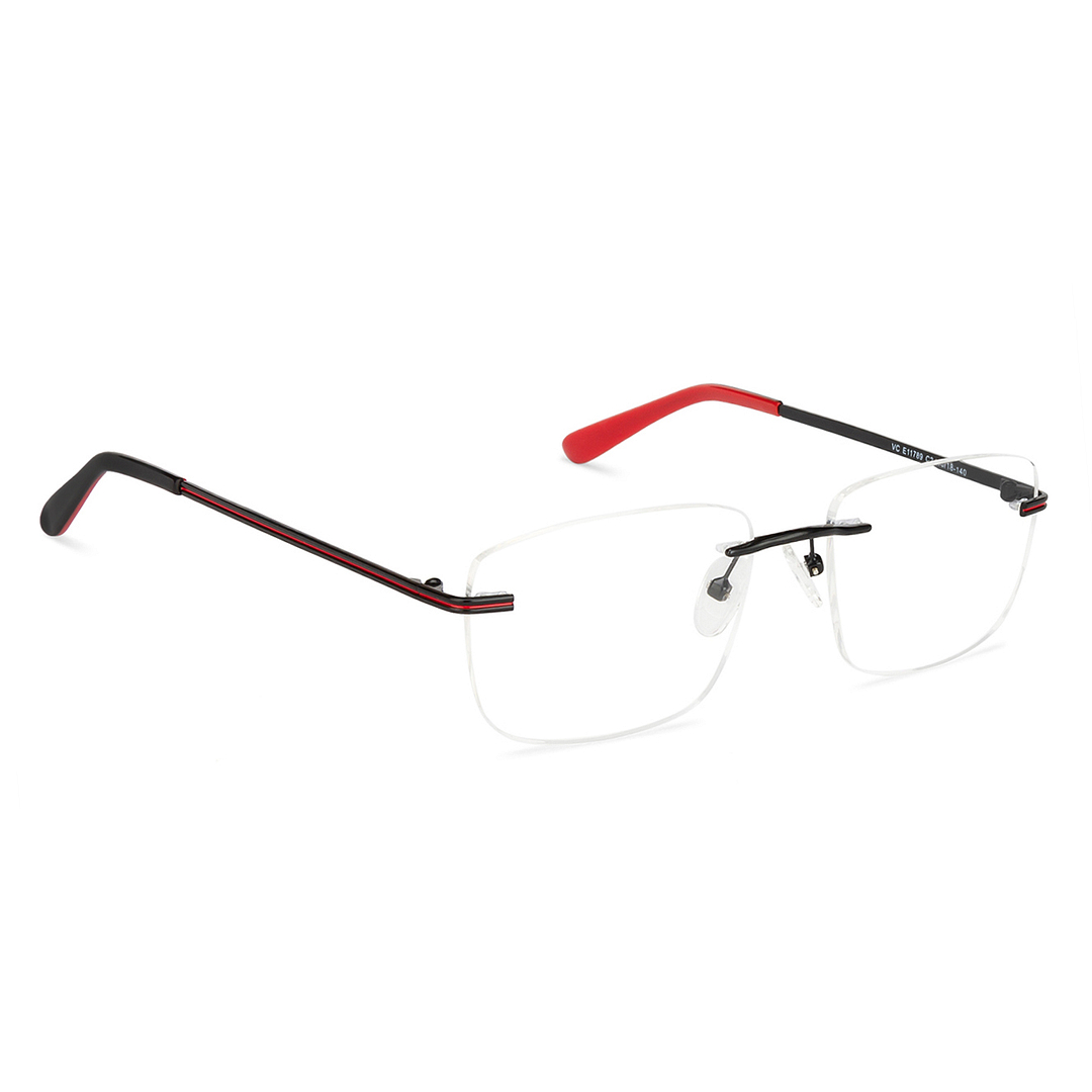 Vincent Chase Online Black Rimless Square left side