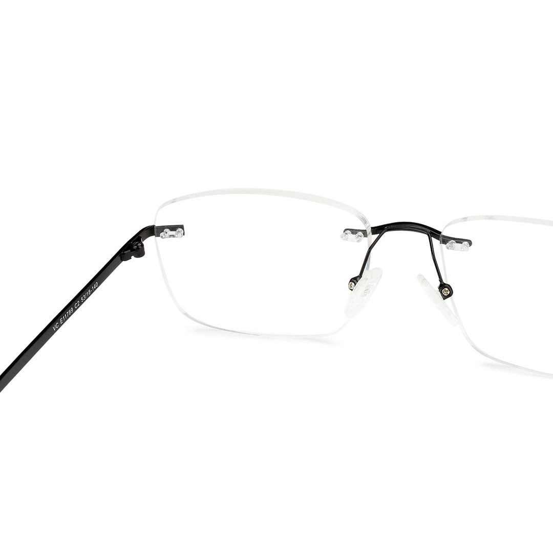 Vincent Chase Online Black Rimless Square left side