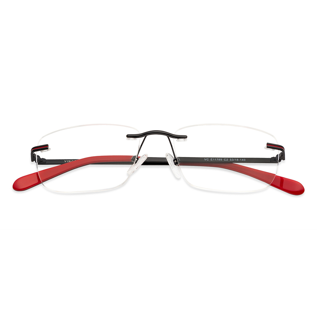 Vincent Chase Online Black Rimless Square right side
