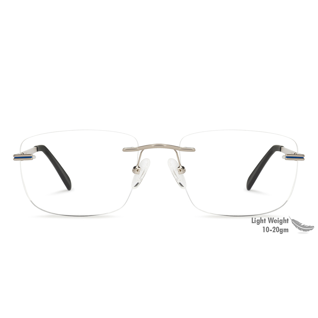 Vincent Chase Online Silver Rimless Square left side