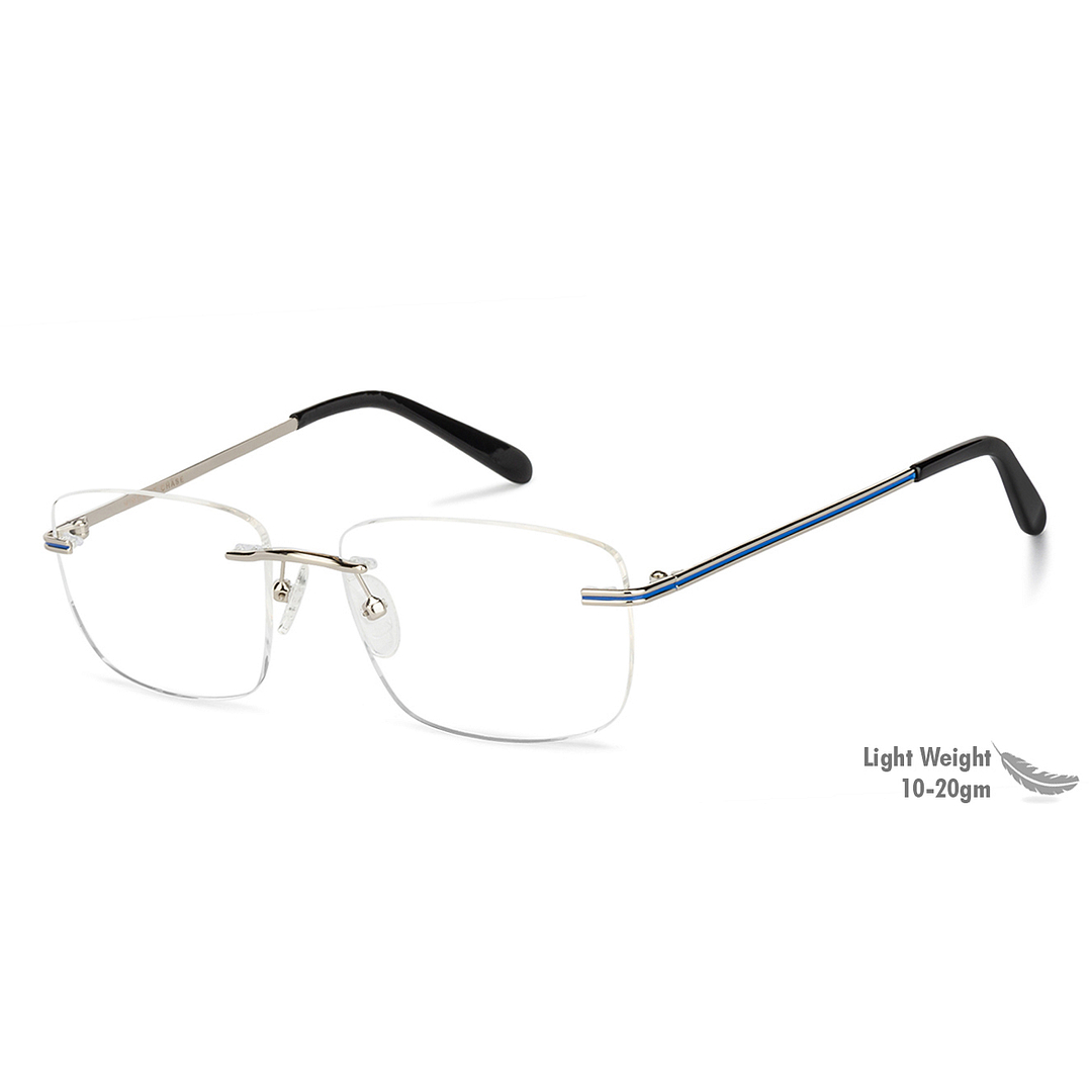 Vincent Chase Online Silver Rimless Square right side