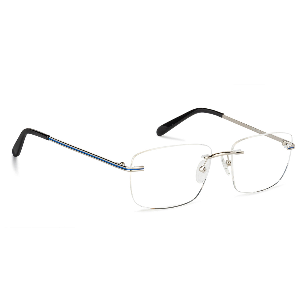 Vincent Chase Online Silver Rimless Square left side