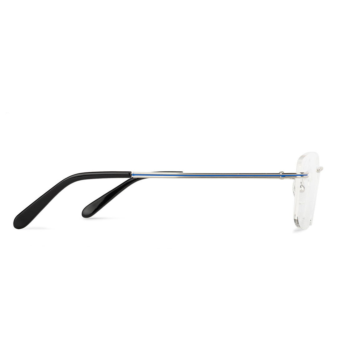 Vincent Chase Online Silver Rimless Square right side