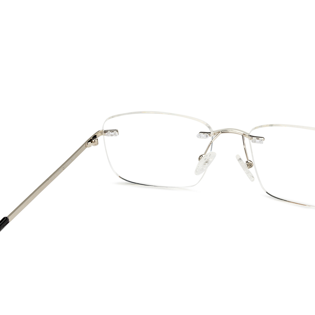Vincent Chase Online Silver Rimless Square left side