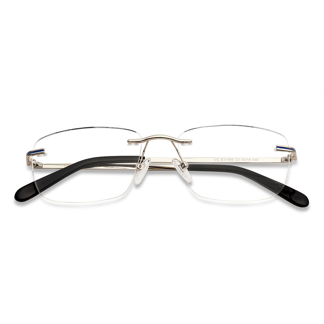 Vincent Chase Online Silver Rimless Square right side
