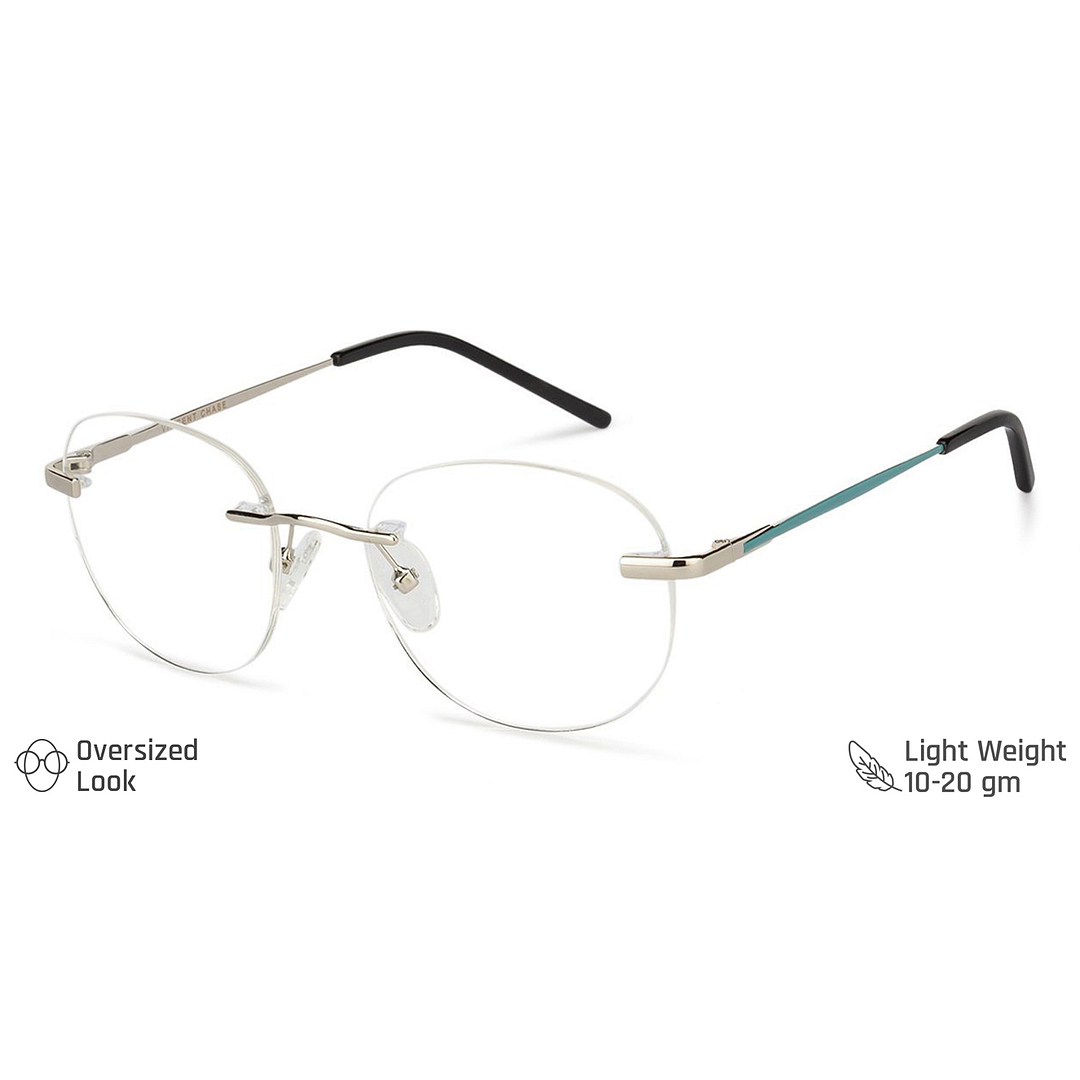 Vincent Chase Online Silver Rimless Round right side