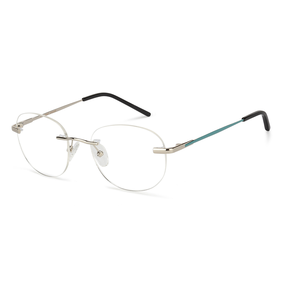Vincent Chase Online Silver Rimless Round left side
