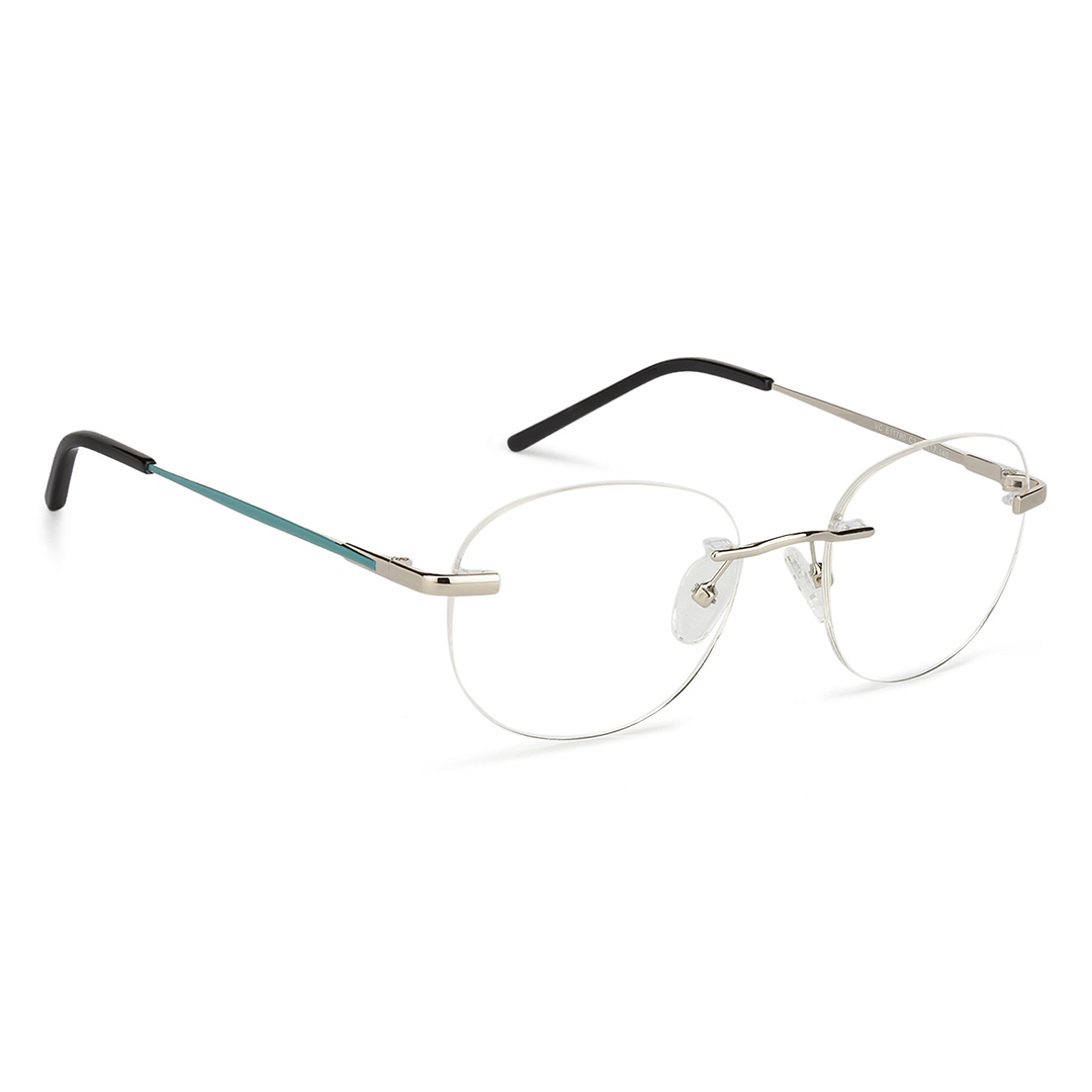 Vincent Chase Online Silver Rimless Round left side