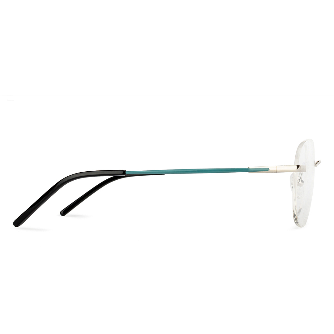 Vincent Chase Online Silver Rimless Round right side