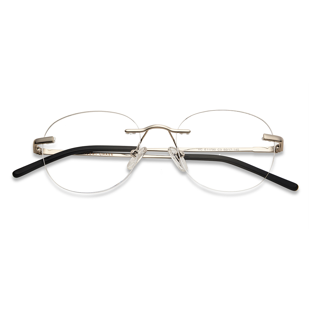 Vincent Chase Online Silver Rimless Round right side