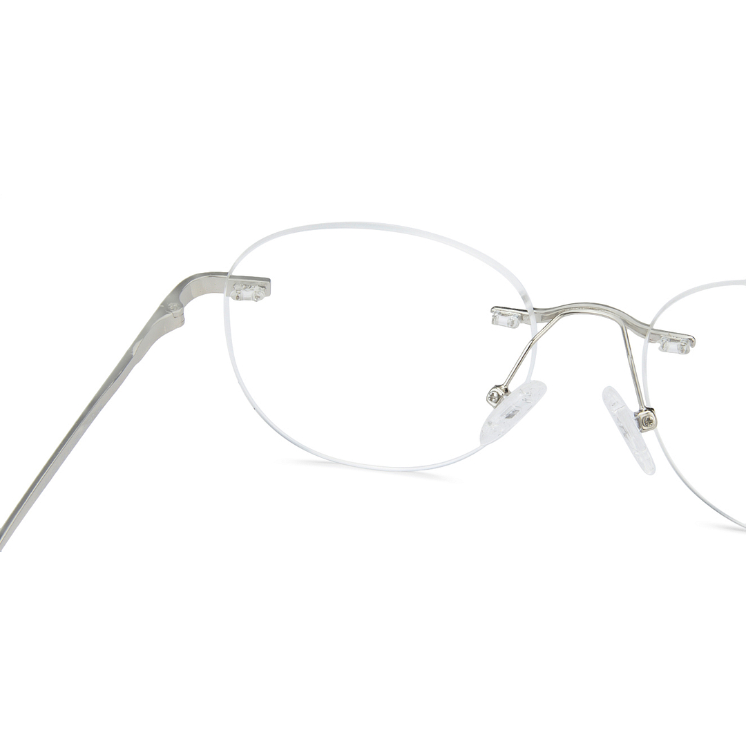 Vincent Chase Online Silver Rimless Round right side