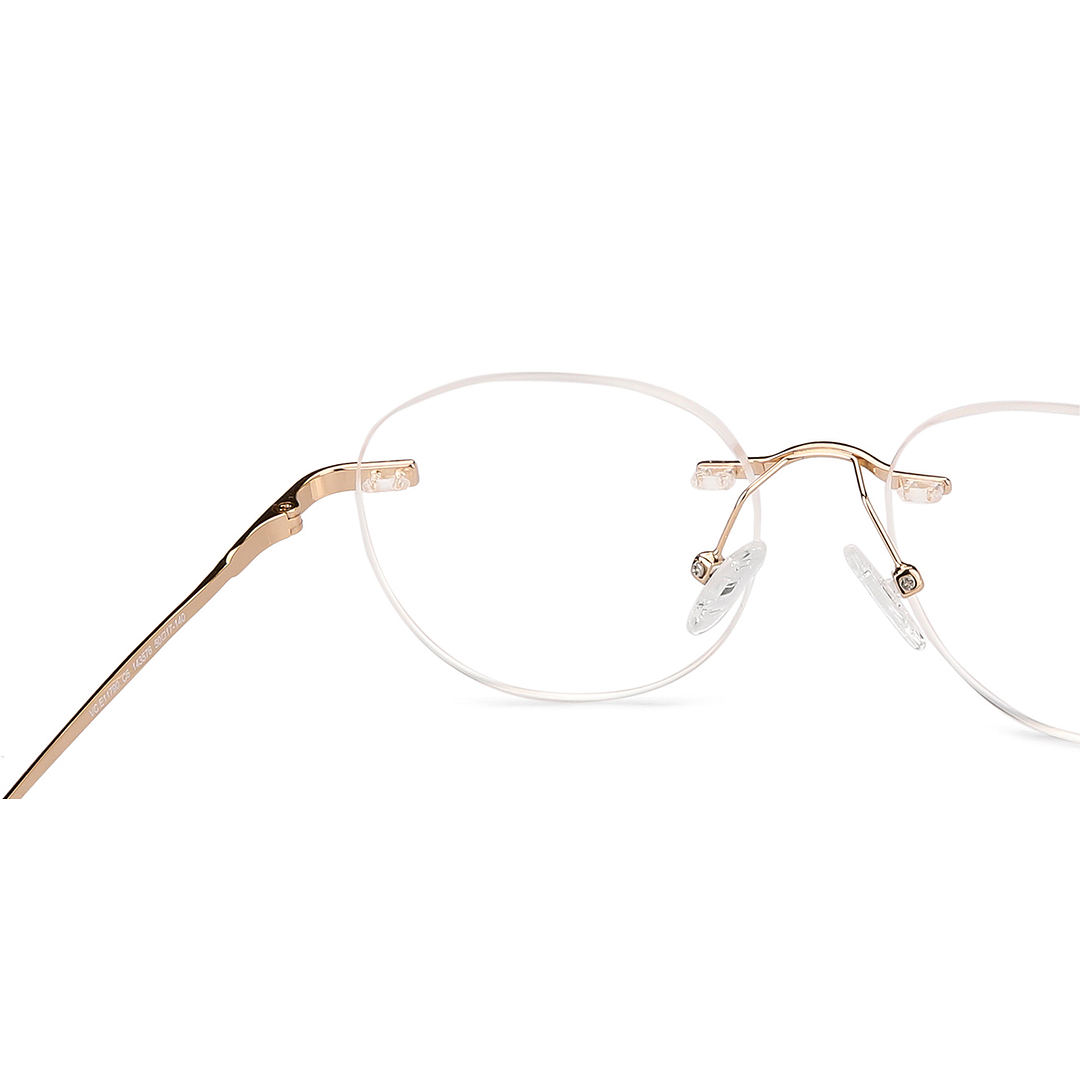 Vincent Chase Online Gold Rimless Round right side
