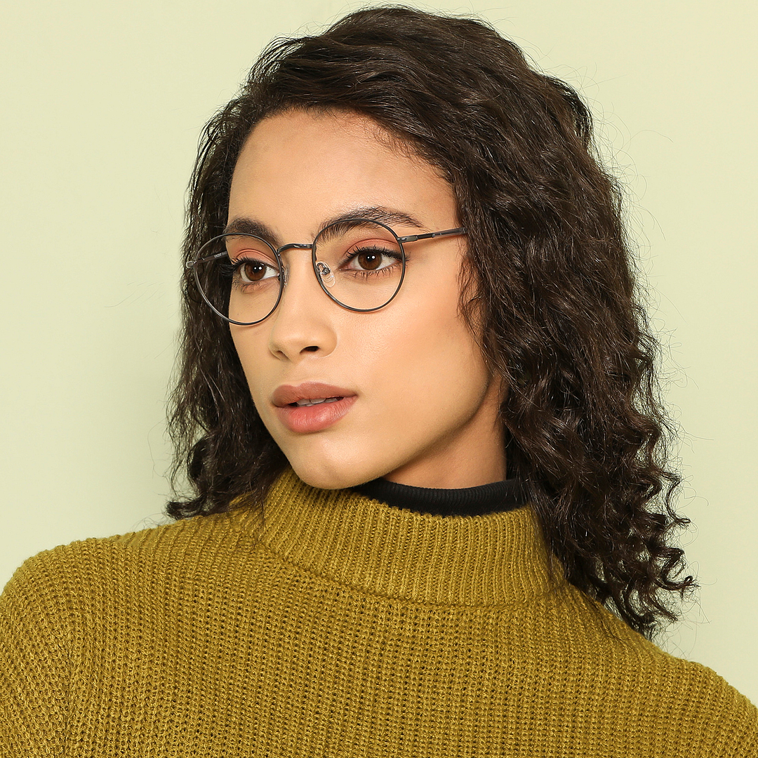 Vincent Chase Online Mid Gunmetal Full Rim Round left side