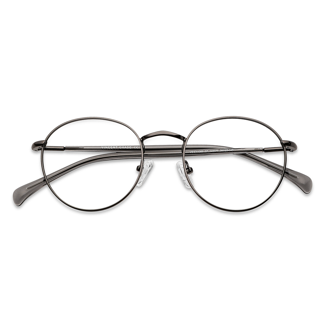 Vincent Chase Online Mid Gunmetal Full Rim Round left side