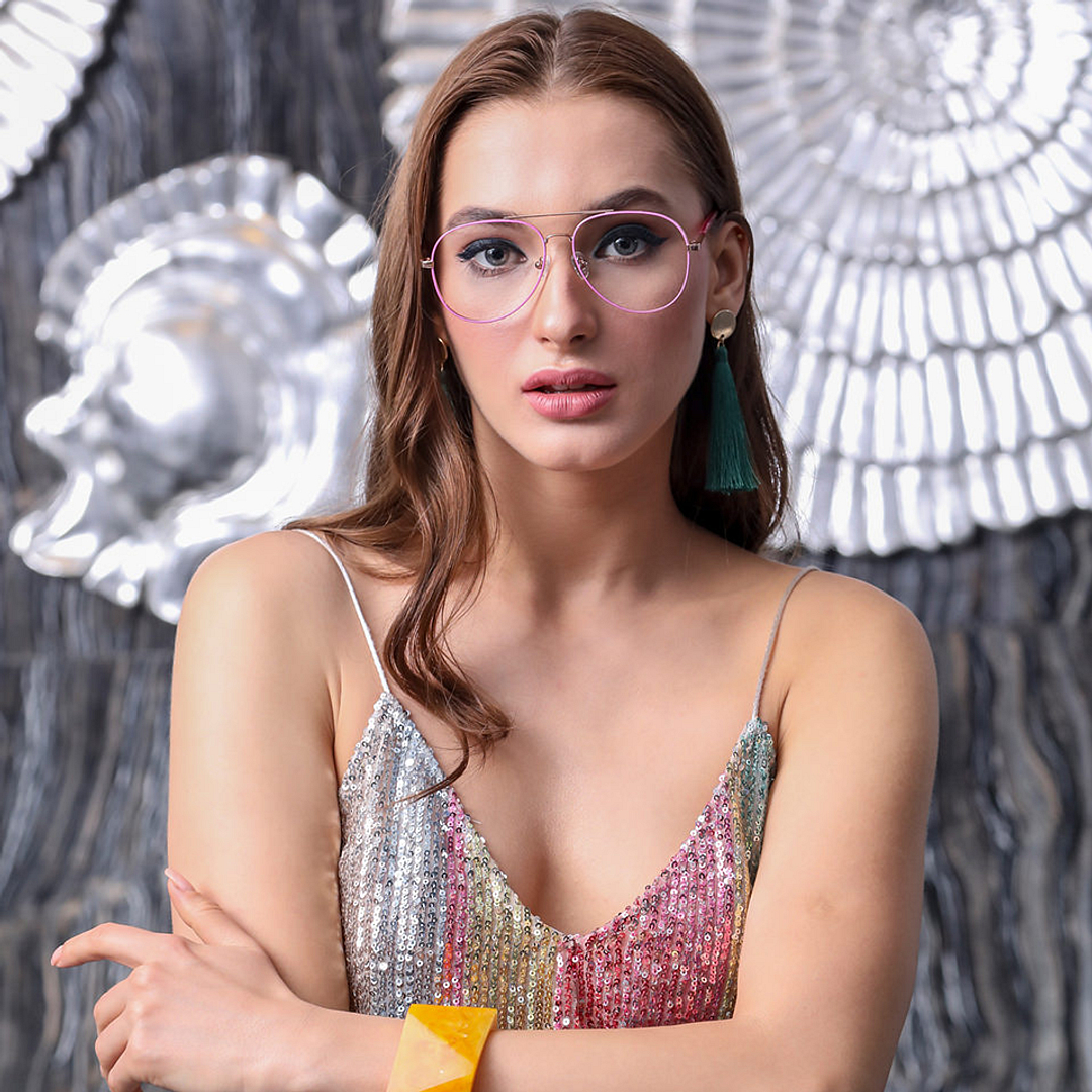 Vincent Chase Online Gold Full Rim Aviator right side