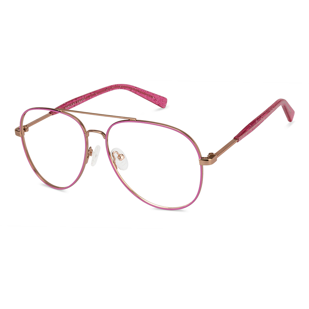 Vincent Chase Online Gold Full Rim Aviator left side