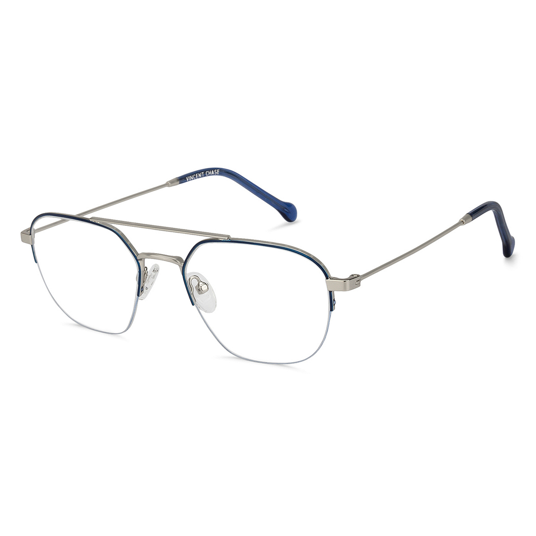 Vincent Chase Online Silver Half Rim Geometric right side