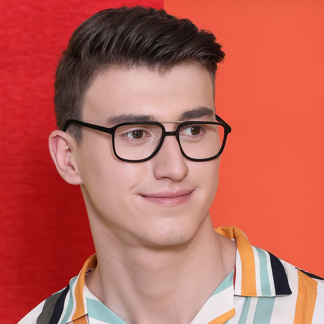 Vincent Chase Black Full Rim Square right side