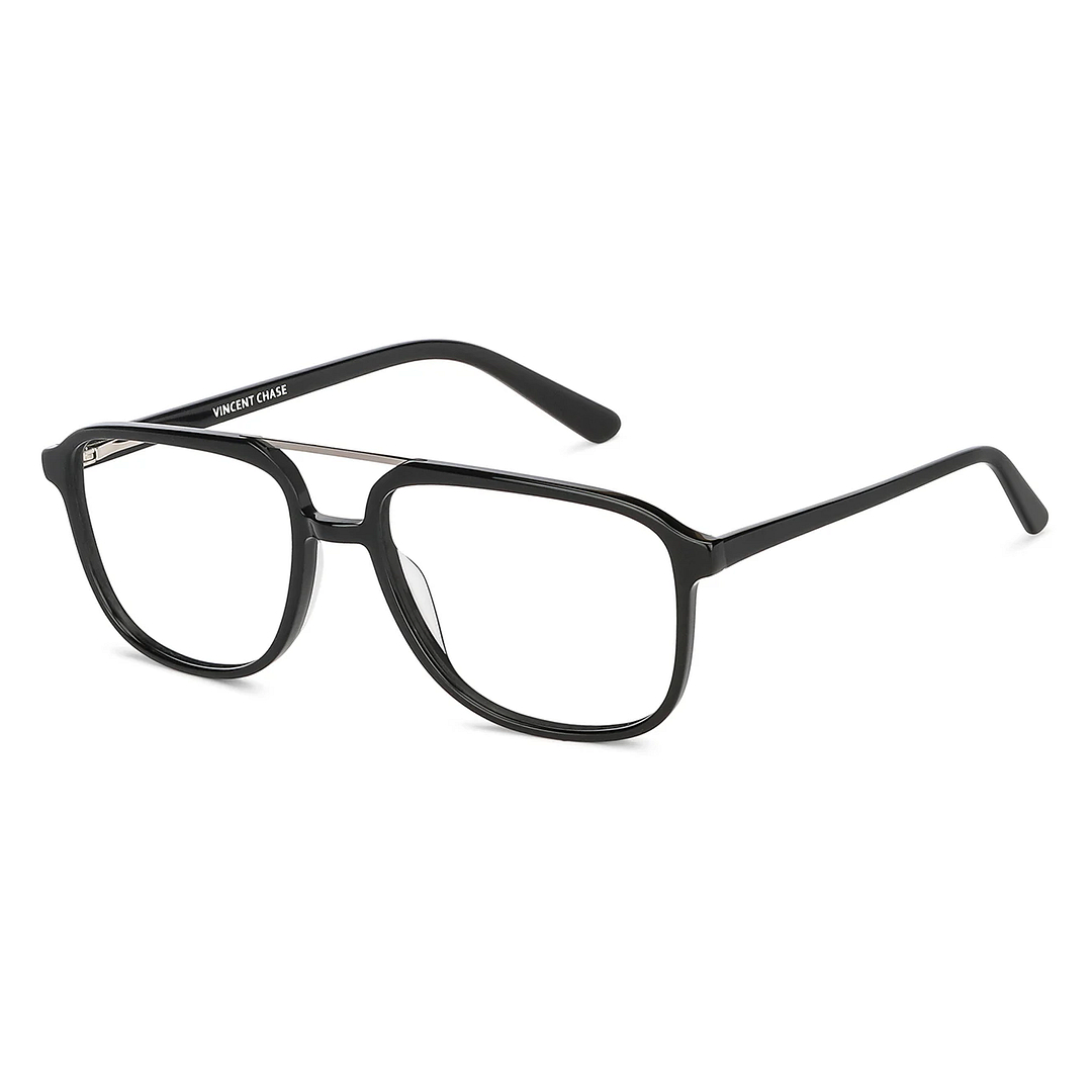Buy Black Gunmetal Full Rim Square Vincent Chase HD Acetate VC