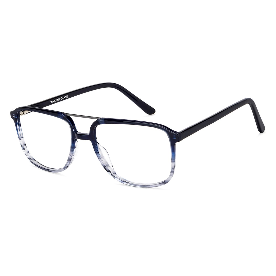 Vincent Chase Sky Blue Full Rim Square left side