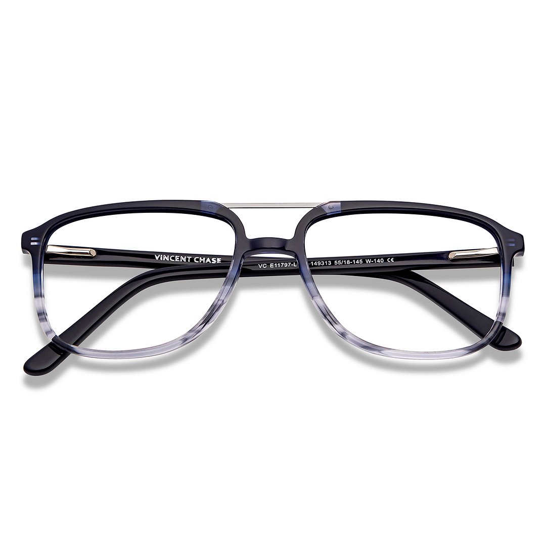 Vincent Chase Sky Blue Full Rim Square left side