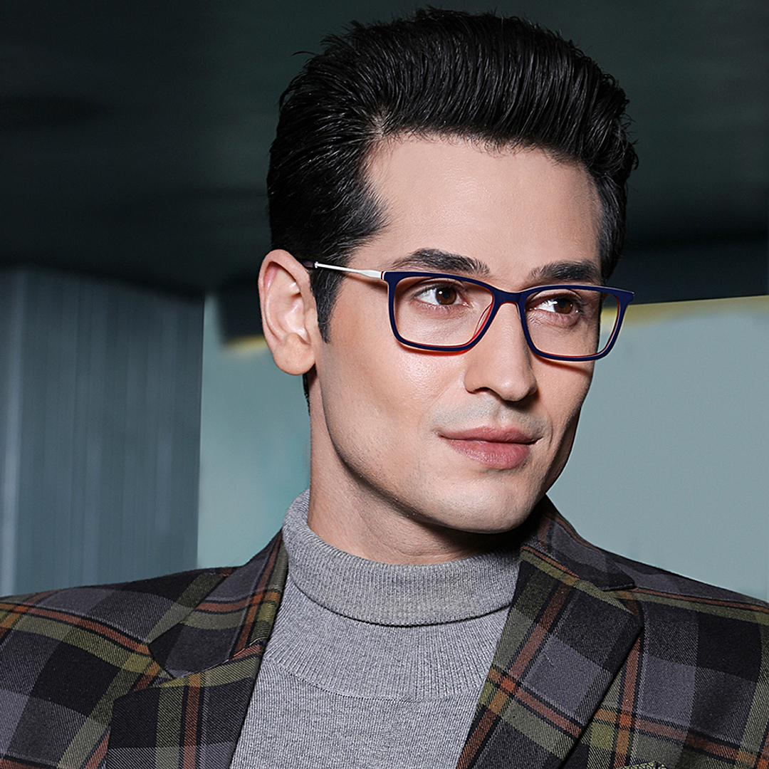 Vincent Chase Online Sky Blue Full Rim Rectangle left side