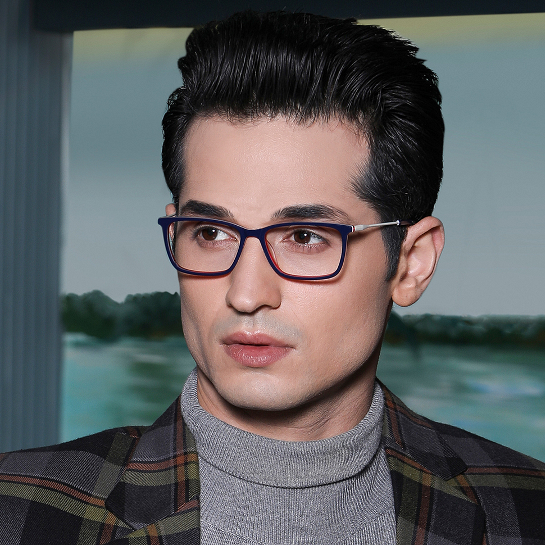 Vincent Chase Online Sky Blue Full Rim Rectangle right side