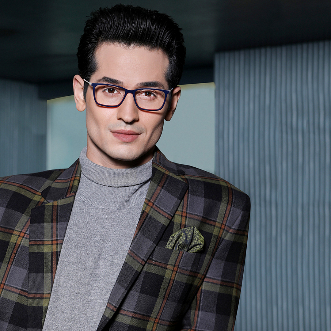 Vincent Chase Online Sky Blue Full Rim Rectangle left side