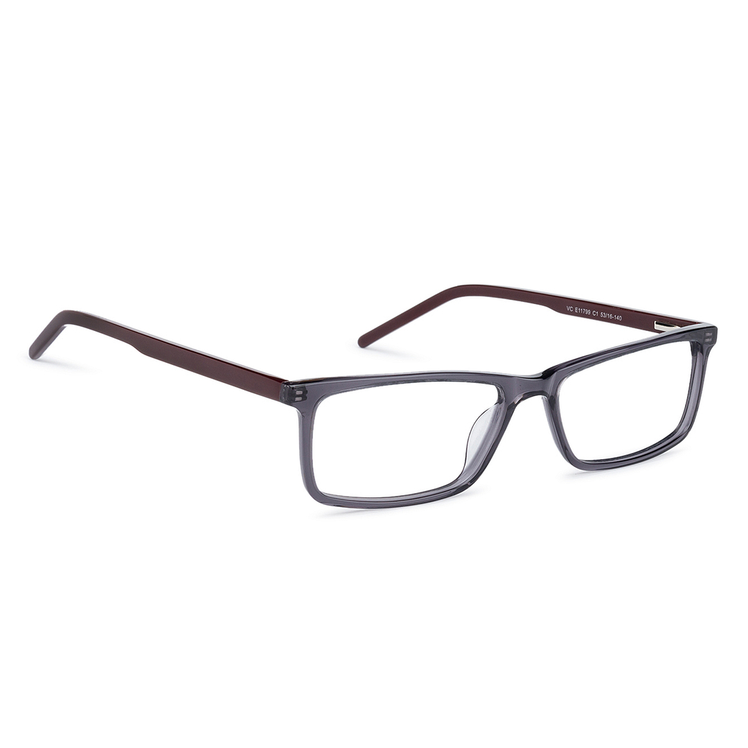 Vincent Chase Online Gray Transparent Full Rim Rectangle left side