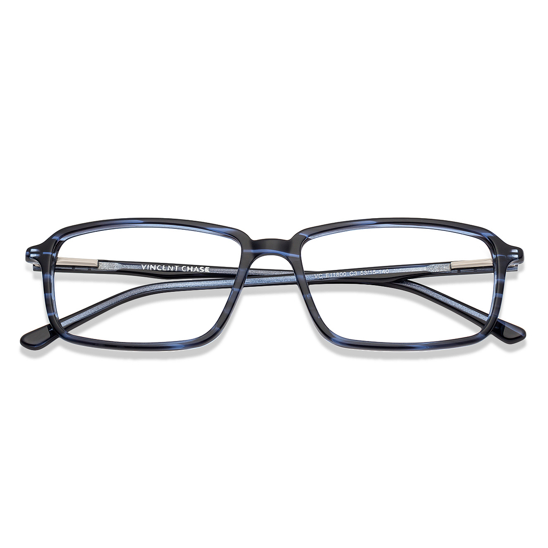 Vincent Chase Online Sky Blue Full Rim Rectangle left side