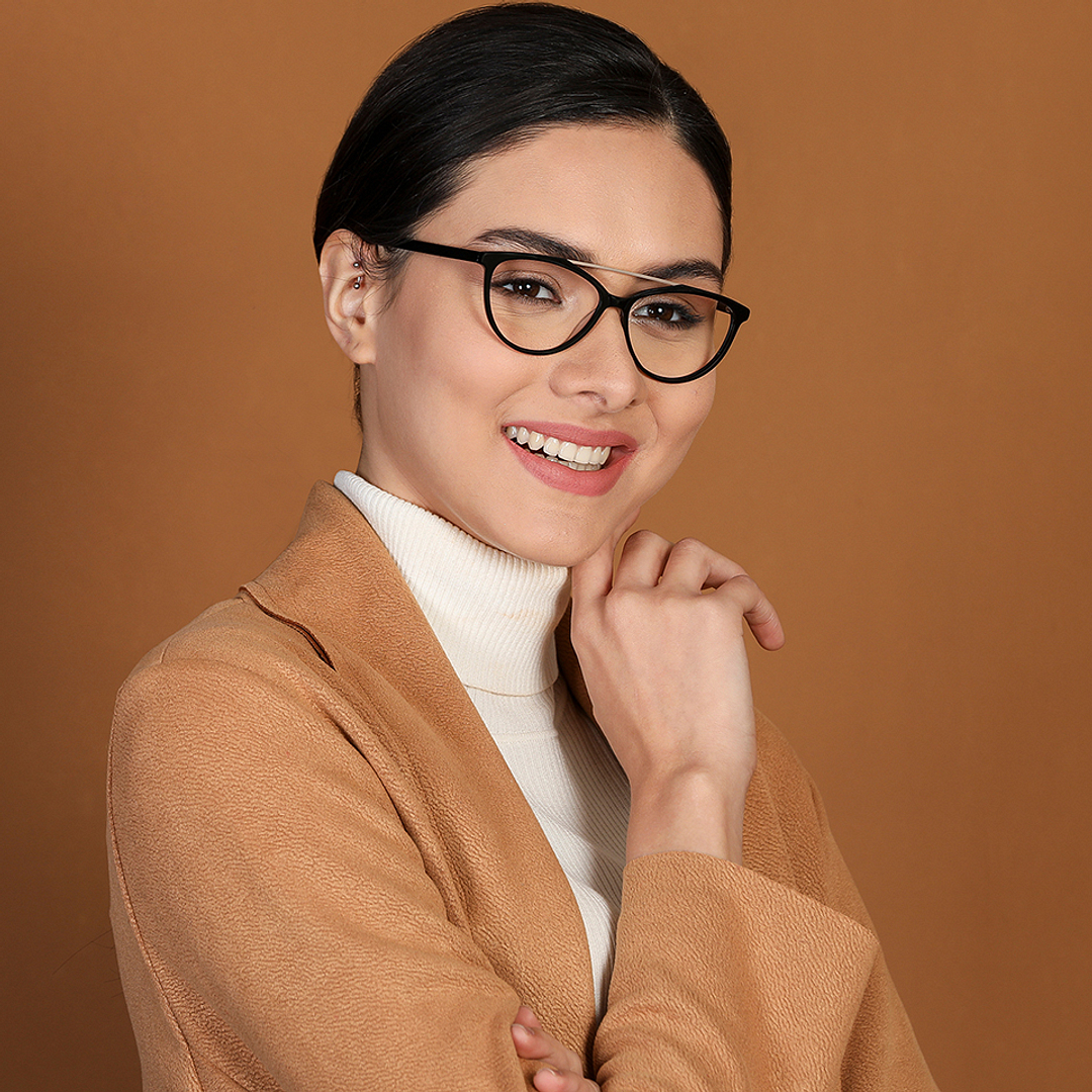 Vincent Chase Online Silver Full Rim Cat Eye right side