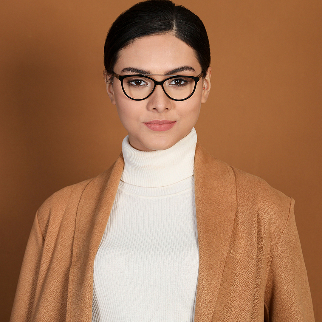 Vincent Chase Online Silver Full Rim Cat Eye left side