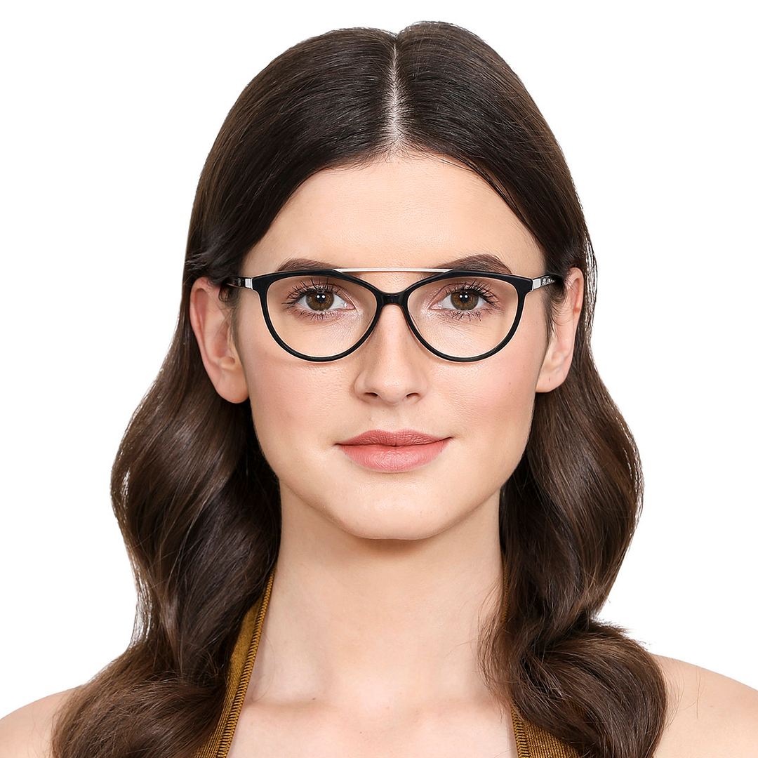 Vincent Chase Online Silver Full Rim Cat Eye left side