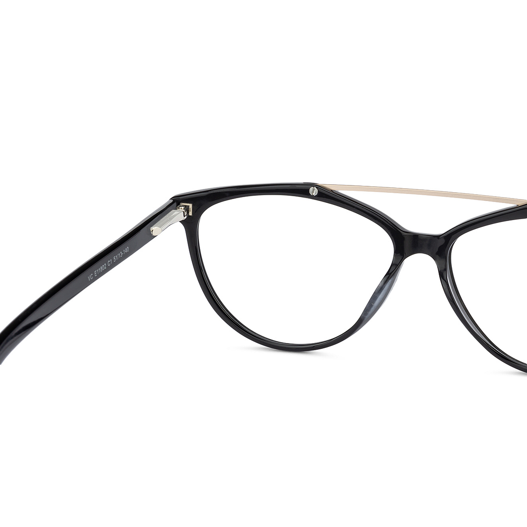 Vincent Chase Online Silver Full Rim Cat Eye left side