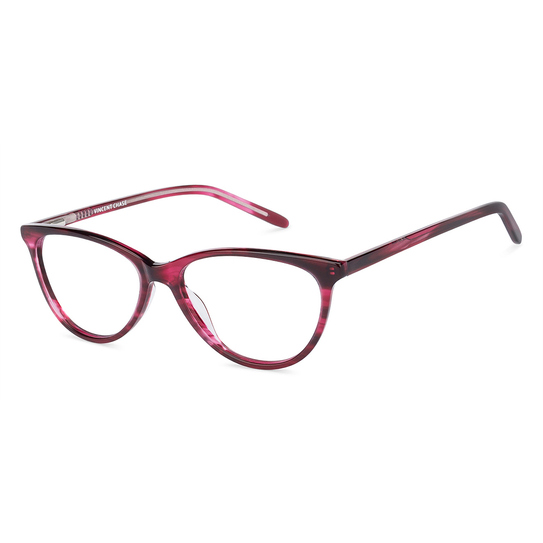 Vincent Chase Online Purple Transparent Full Rim Cat Eye left side