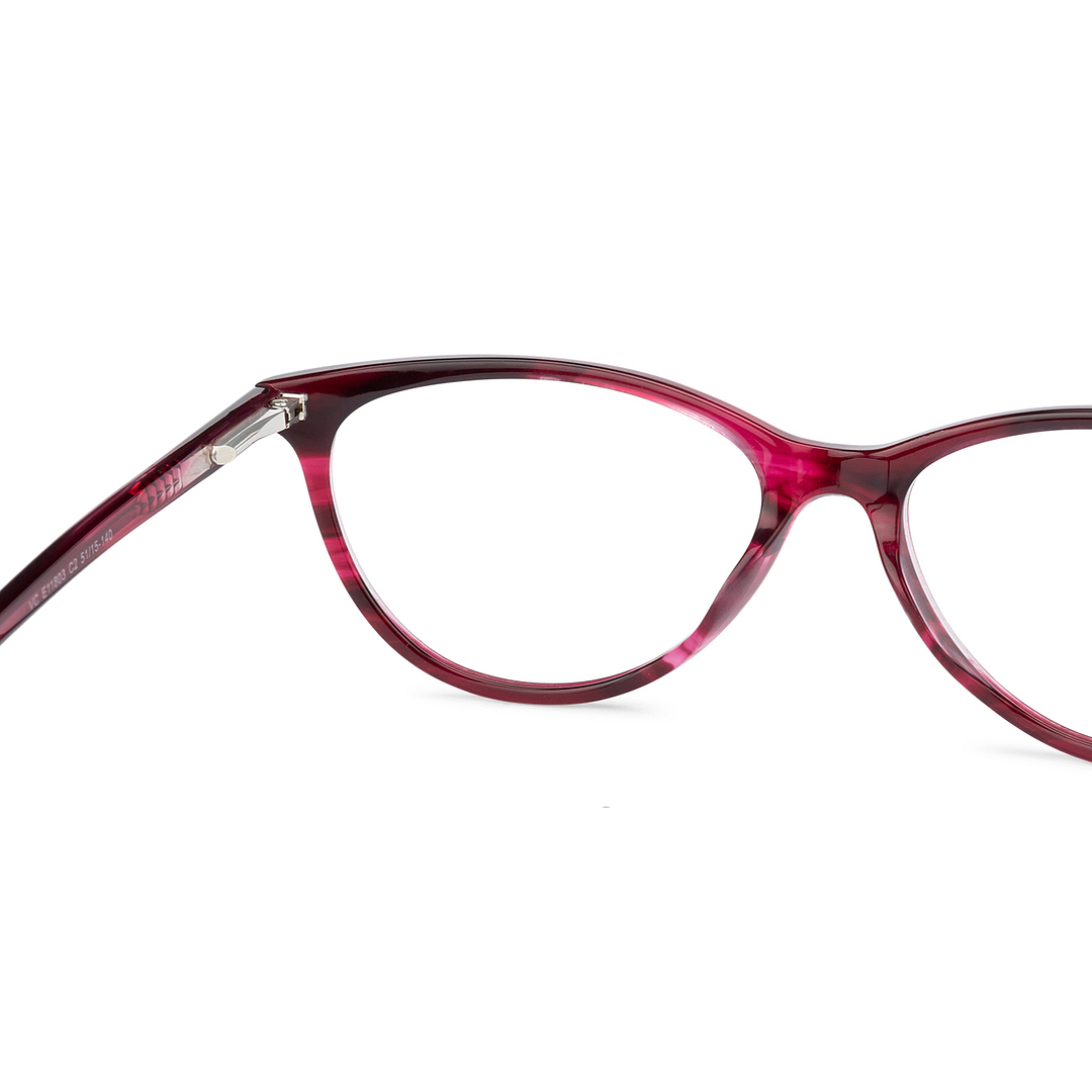 Vincent Chase Online Purple Transparent Full Rim Cat Eye left side