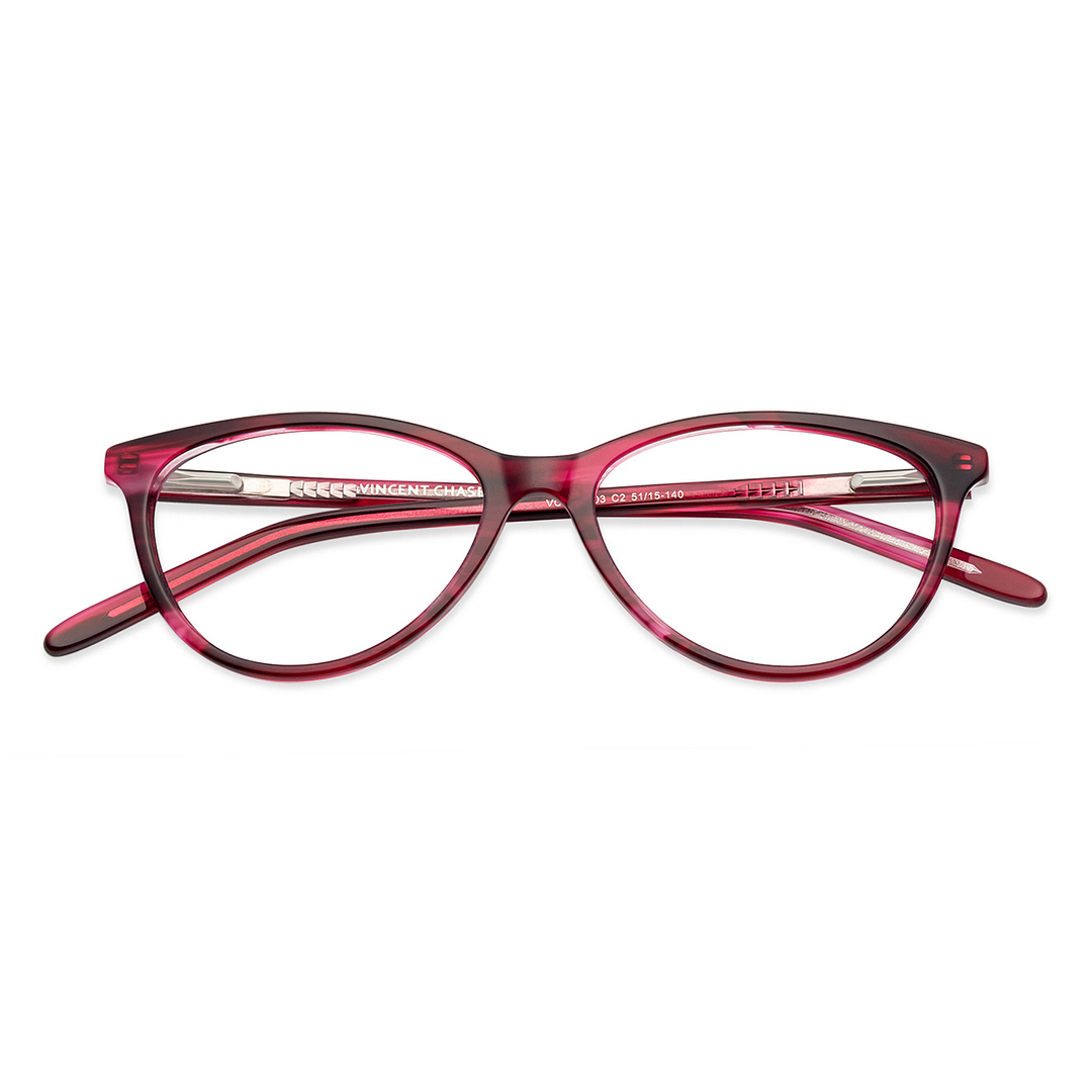 Vincent Chase Online Purple Transparent Full Rim Cat Eye left side