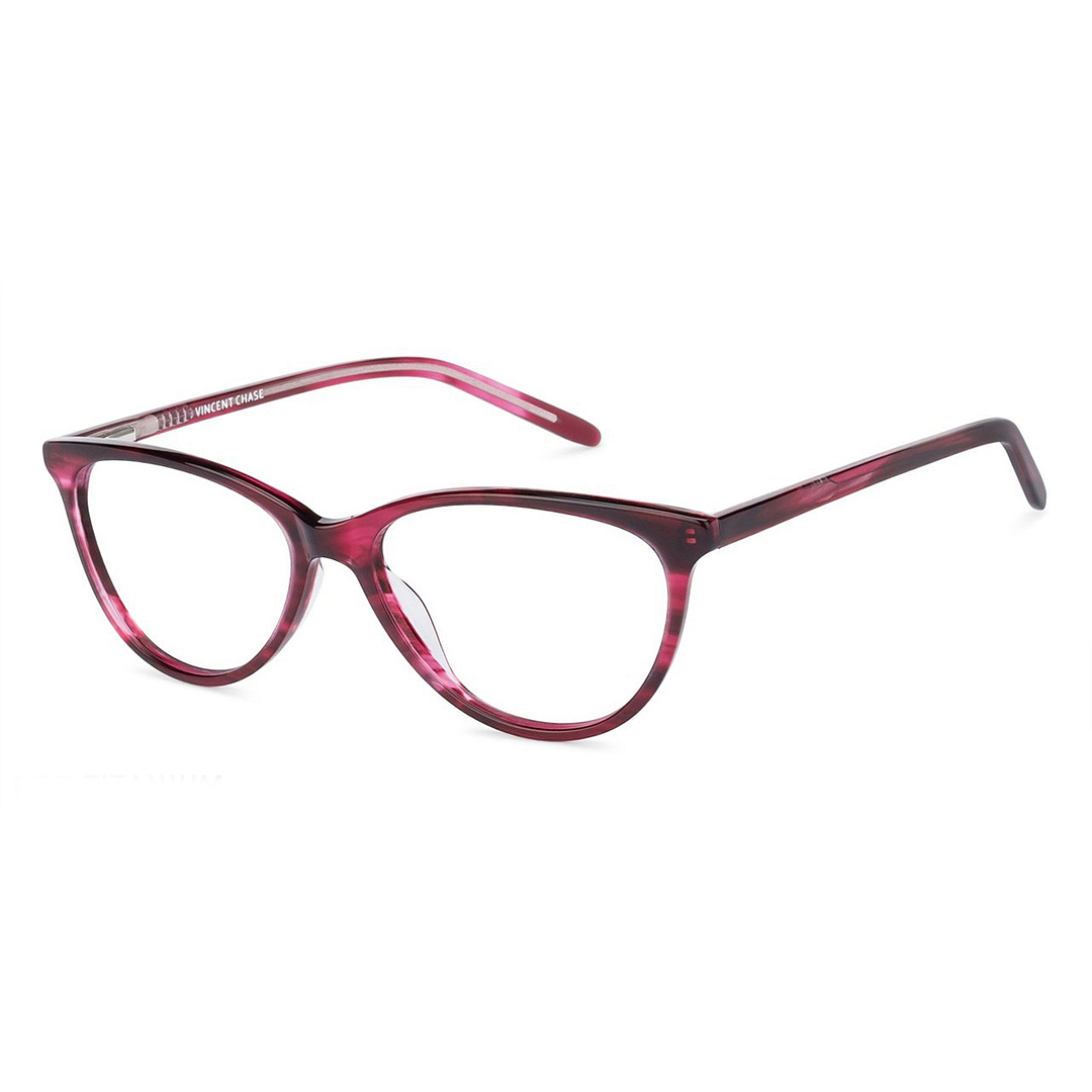 Vincent Chase Online Purple Transparent Full Rim Cat Eye right side