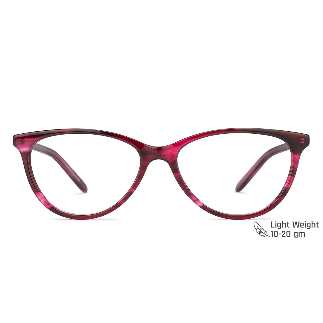 Vincent Chase Online Purple Transparent Full Rim Cat Eye left side