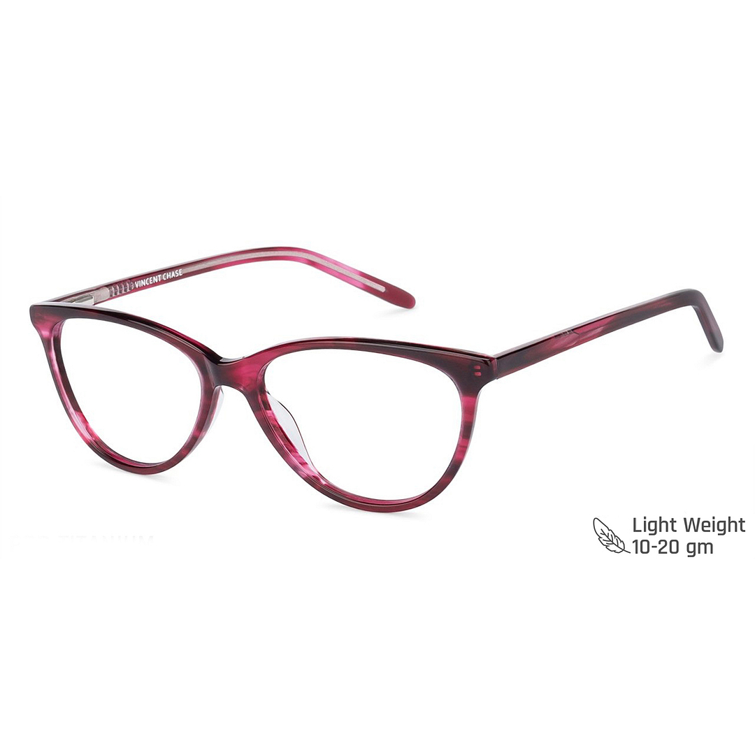 Vincent Chase Online Purple Transparent Full Rim Cat Eye right side