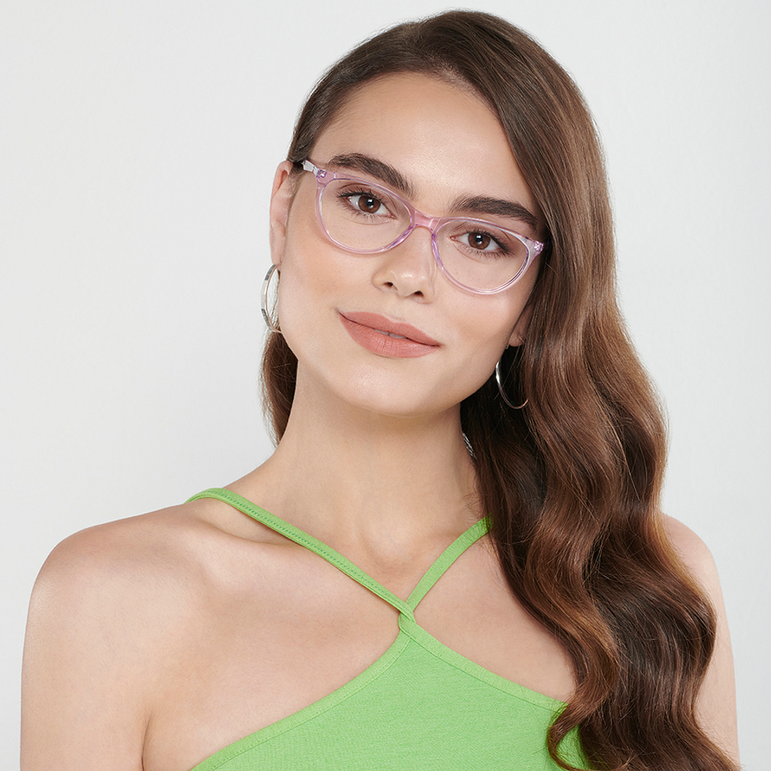 Vincent Chase Online Purple Transparent Full Rim Cat Eye right side