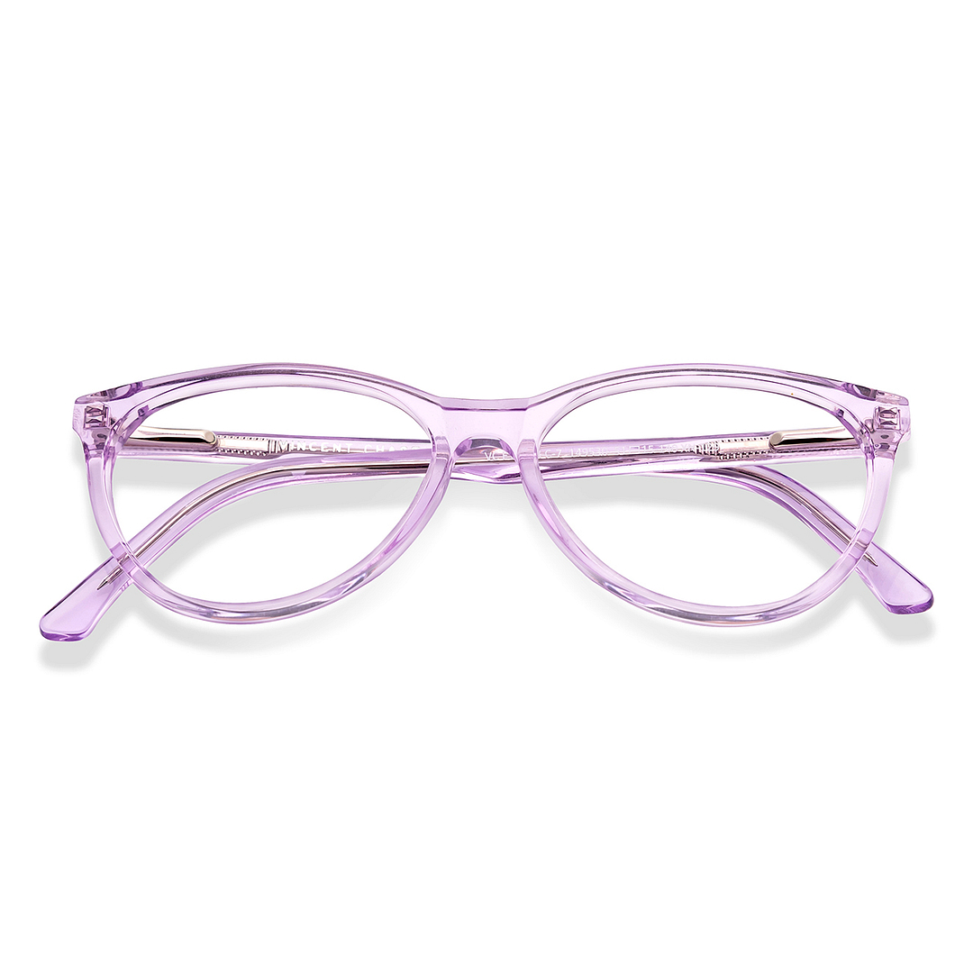 Vincent Chase Online Purple Transparent Full Rim Cat Eye left side