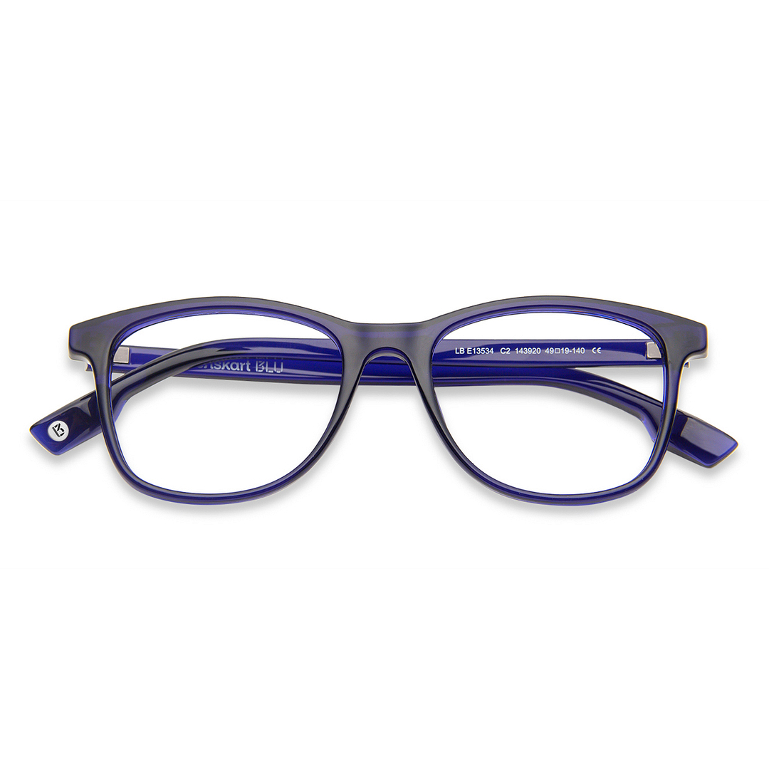 Lenskart BLU Screen Glasses Blue Block Zero Power Screen Glasses: Blue Full Rim Square Lenskart Blu LB E13534-C2 right side