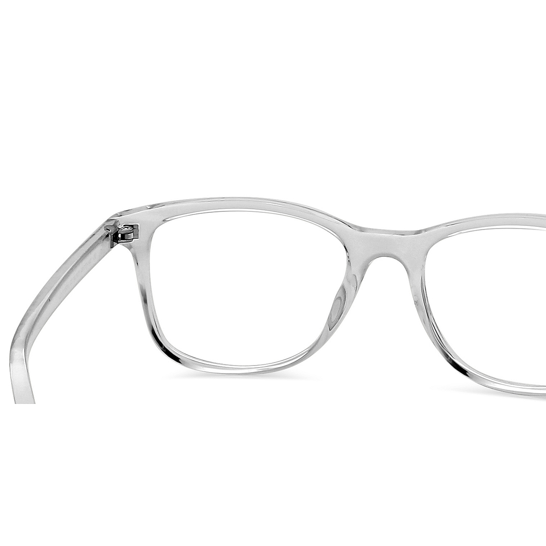 Lenskart BLU Screen Glasses Blue Block Zero Power Screen Glasses: Transparent Full Rim Square Lenskart Blu LB E13534-C3 right side