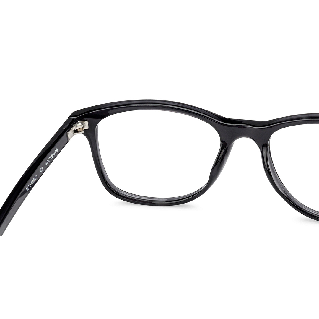 Lenskart BLU Screen Glasses Blue Block Zero Power Screen Glasses: Grey Transparent Full Rim Lenskart Blu VC E11810-C2 right side