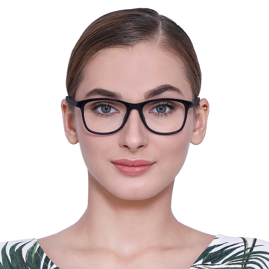 Lenskart BLU Screen Glasses Blue Block Zero Power Screen Glasses: Blue Transparent Full Rim Lenskart Blu VC E11810-C3 right side